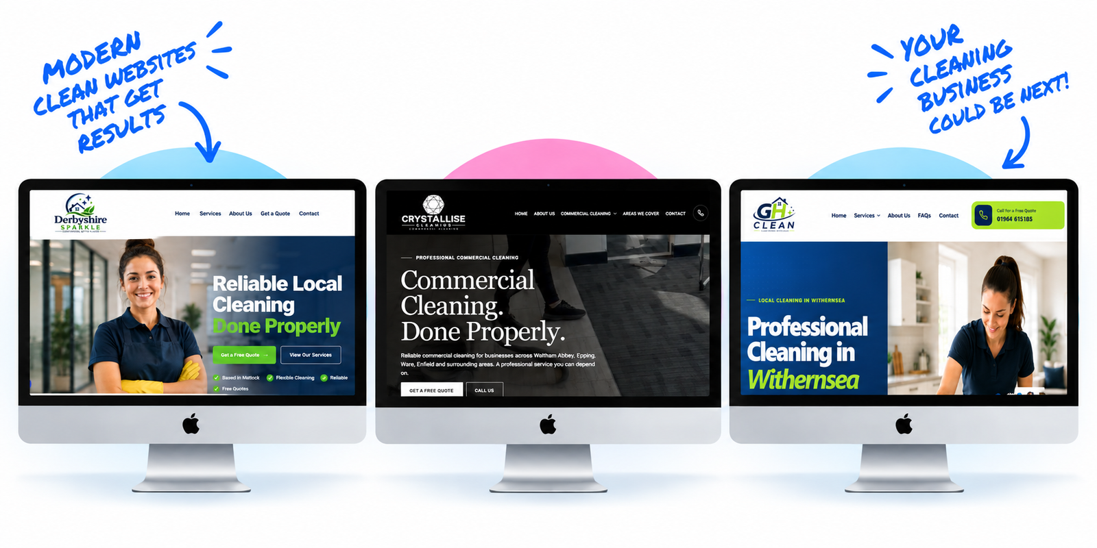 Examples of professional cleaning company websites